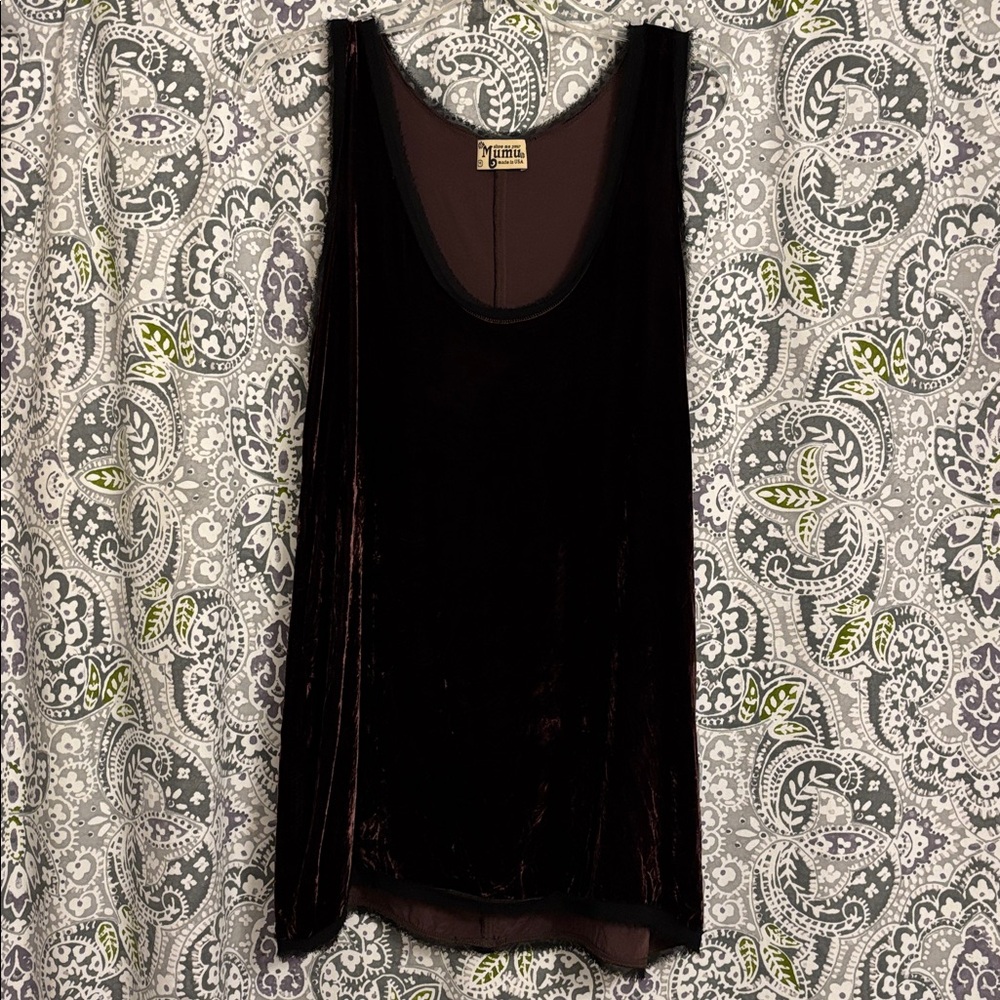 ❤️SHOW ME YOUR MUMU Maroon Velvet Tunic Dress